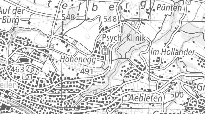 Kartenausschnitt: Hohenegg 1, 8706 Meilen