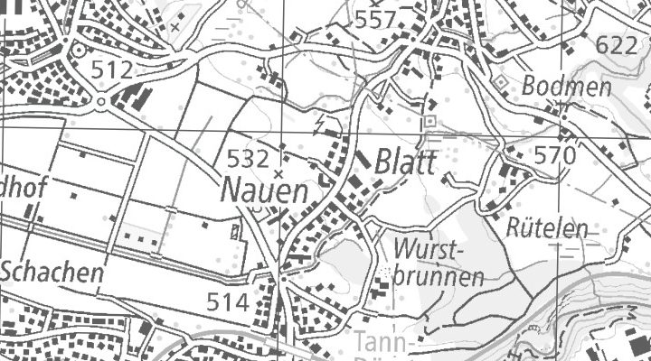 Kartenausschnitt: Knecht-Wethli-Weg 3, 8632 Tann