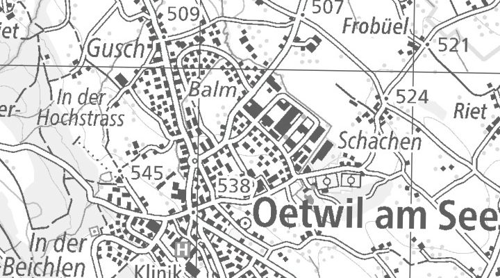Kartenausschnitt: 8618 Oetwil am See