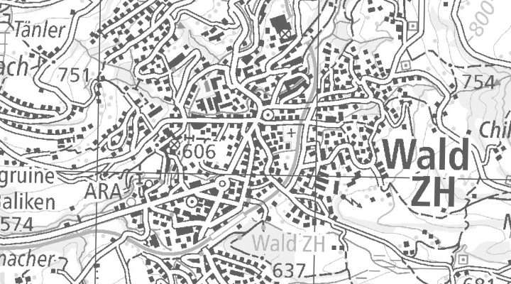 Kartenausschnitt: Bahnhofstrasse, 8636 Vivazzo Wohnhaus Kastanienbaum