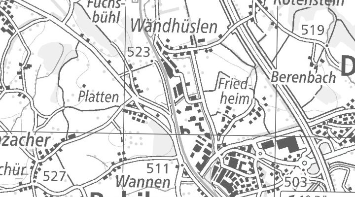 Kartenausschnitt: Industriestrasse 11, 8608 Bubikon