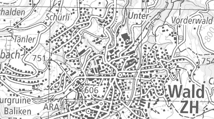 Kartenausschnitt: Wald ZH