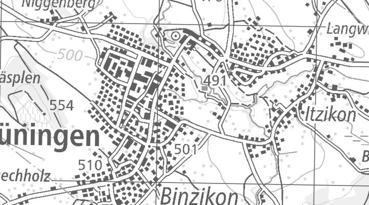 Kartenausschnitt: Gerbi-Strasse 9, 8627 Grüningen