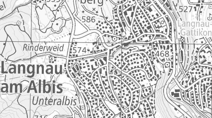 Kartenausschnitt: Sihlwaldstrasse 2, 8135 Langnau am Albis