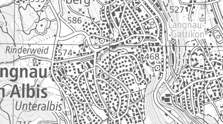 Kartenausschnitt: Neue Dorfstrasse 14, 8135 Langnau am Albis
