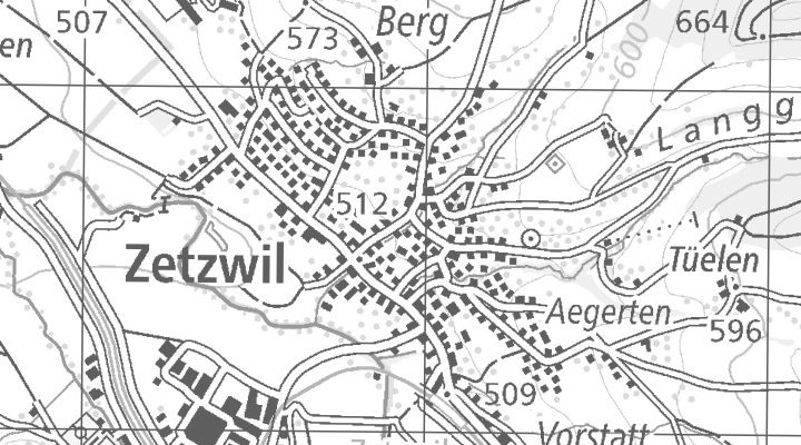 Kartenausschnitt: Hauptstrasse 186, 5732 Zetzwil