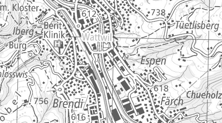 Kartenausschnitt: Rietwisstrasse 8, 9630 Wattwil