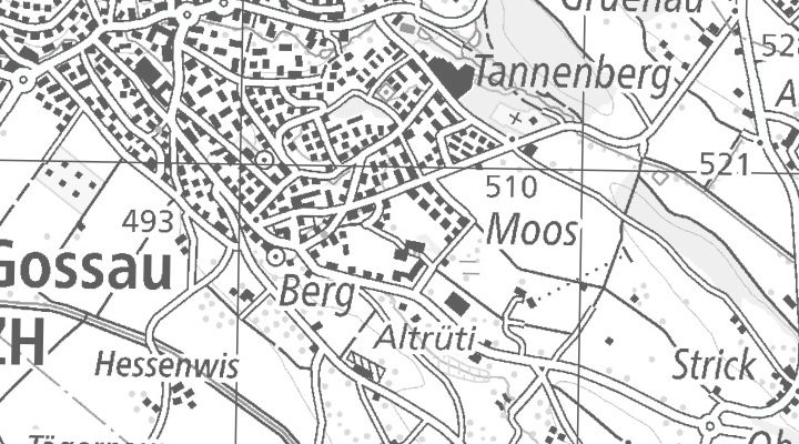 Kartenausschnitt: Raum Gossau