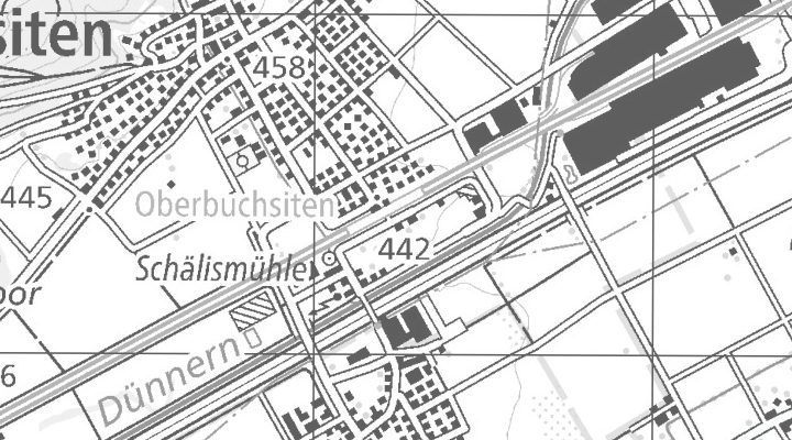 Kartenausschnitt: Halmackerstrasse 351, 4625 Oberbuchsiten