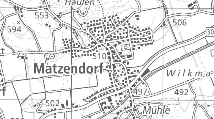 Kartenausschnitt: 4713 Matzendorf