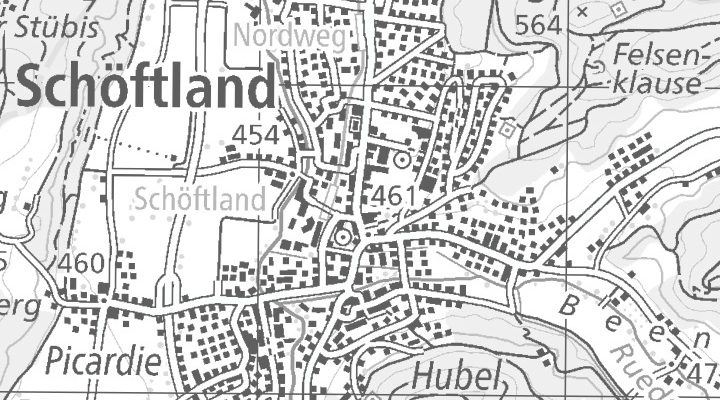 Kartenausschnitt: 5040 Schöftland