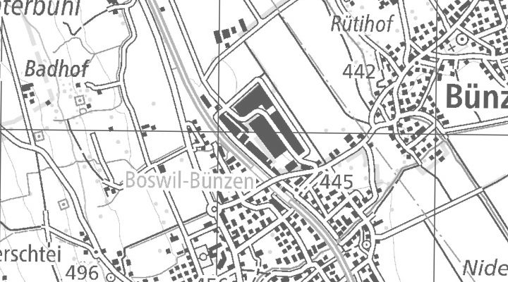 Kartenausschnitt: Industriestrasse 559, 5623 Boswil