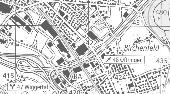 Kartenausschnitt: 4665 Oftringen