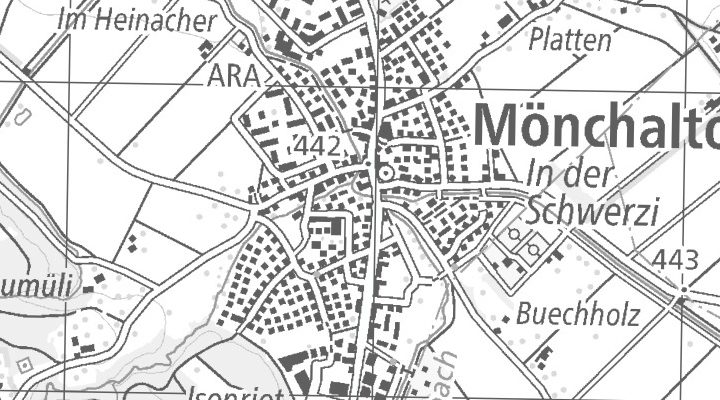 Kartenausschnitt: 8617 Mönchaltorf
