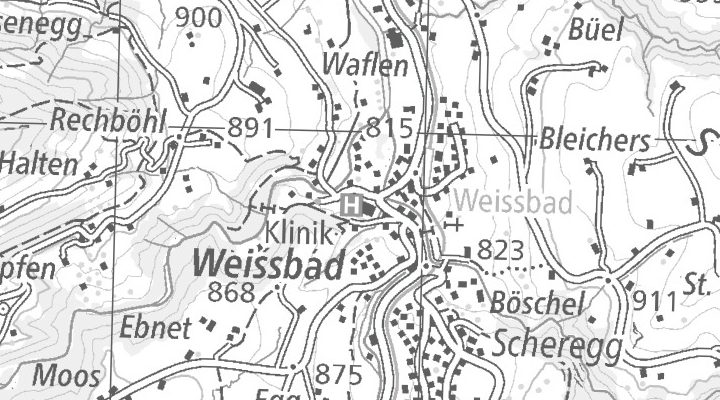 Kartenausschnitt: Im Park 1, 9057 Weissbad