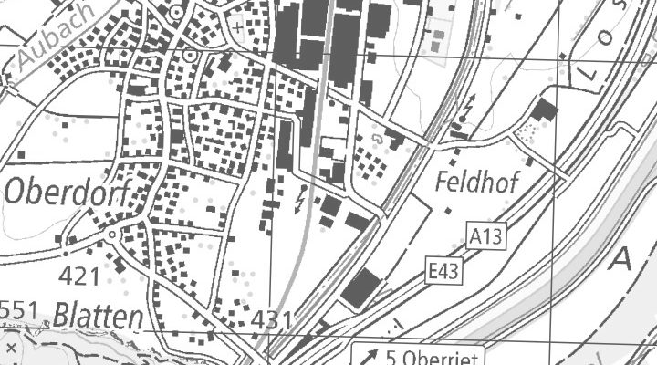 Kartenausschnitt: Eichaustrasse 1, 9463 Oberriet