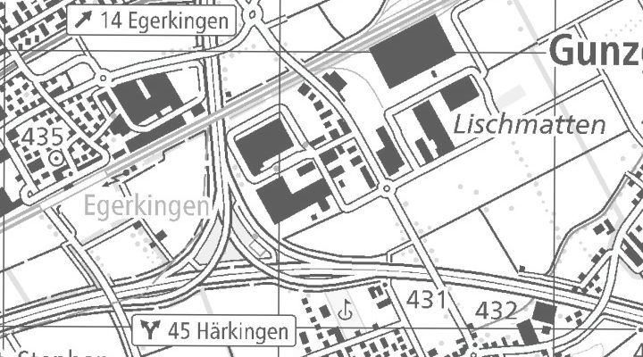 Kartenausschnitt: Pfannenstiel 12, 4624 Härkingen