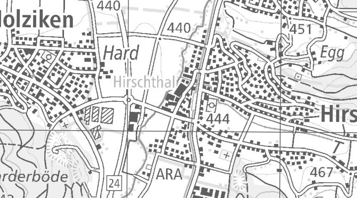 Kartenausschnitt: Lindenplatz 17, 5042 Hirschthal