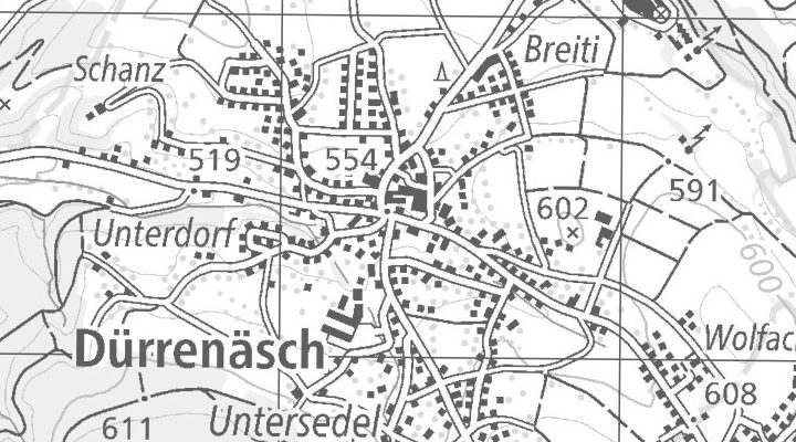 Kartenausschnitt: 5724 Dürrenäsch