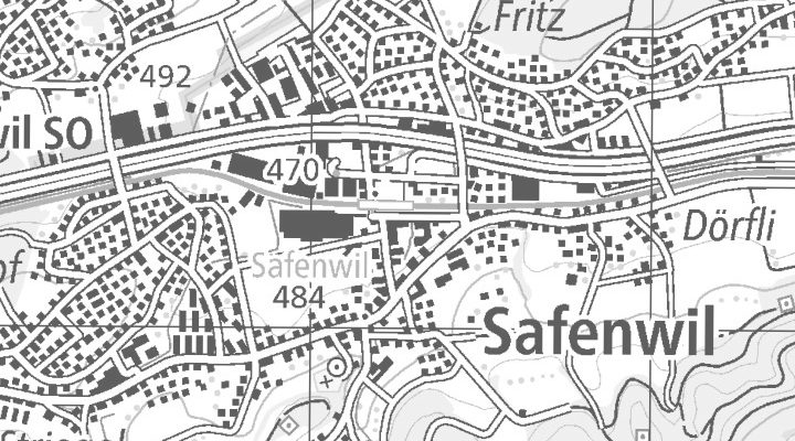 Kartenausschnitt: Bahnhofplatz 2, 5745 Safenwil