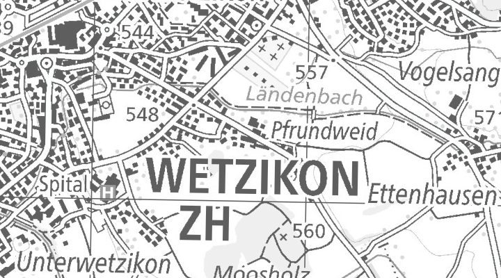 Kartenausschnitt: Bachtelstrasse 68, 8620 Wetzikon