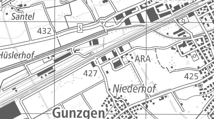 Kartenausschnitt: Klärstrasse 1, 4617 Gunzgen
