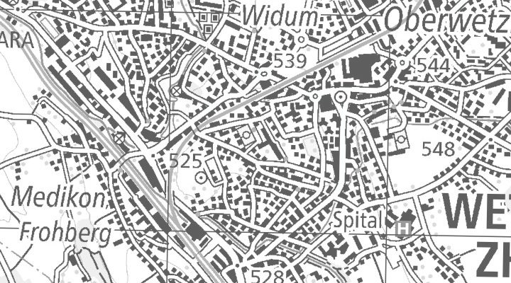 Kartenausschnitt: Bachtelstrasse 68, 8620 Wetzikon ZH