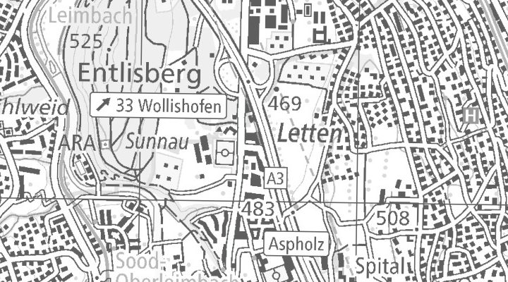 Kartenausschnitt: Zürichstrasse 102, 8134 Adliswil