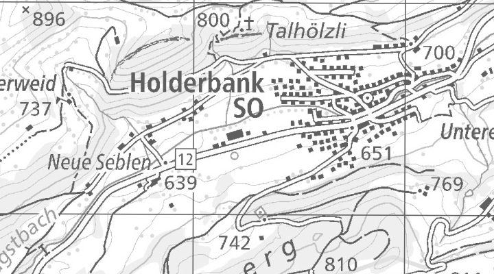 Kartenausschnitt: Industriestrasse 248, 4718 Holderbank SO