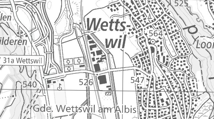 Kartenausschnitt: Friedgrabenstrasse 7, 8907 Wettswil