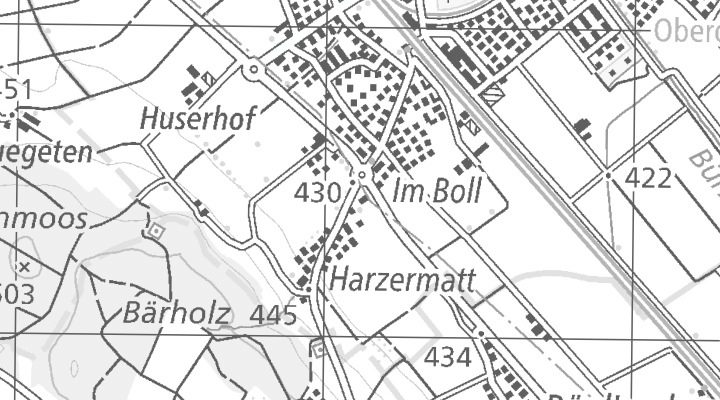 Kartenausschnitt: Frohburgstrasse, 5610 Wohlen AG