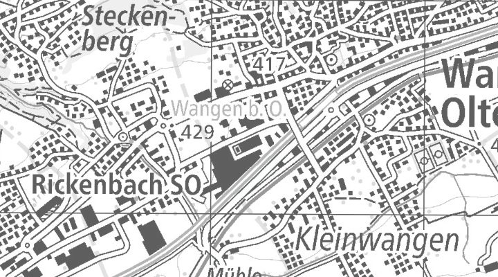 Kartenausschnitt: Industriestrasse 17, 4612 Wangen bei Olten