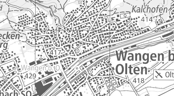 Kartenausschnitt: Untere Dünnernstrasse 57, 4612 Wangen b. Olten