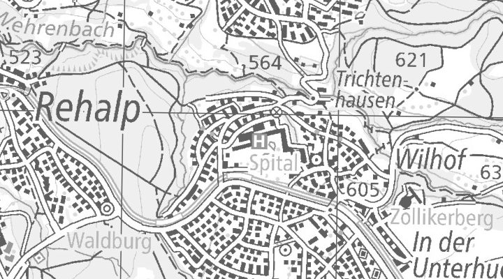 Kartenausschnitt: Trichtenhauser Str. 20, 8125 Zollikerberg