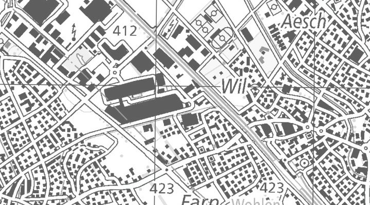 Kartenausschnitt: Industriestrasse 21, 5610 Wohlen