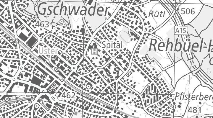 Kartenausschnitt: Wagerenstrasse 20, 8610 Uster