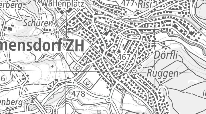 Kartenausschnitt: Luzernerstrasse 1, 8903 Birmensdorf
