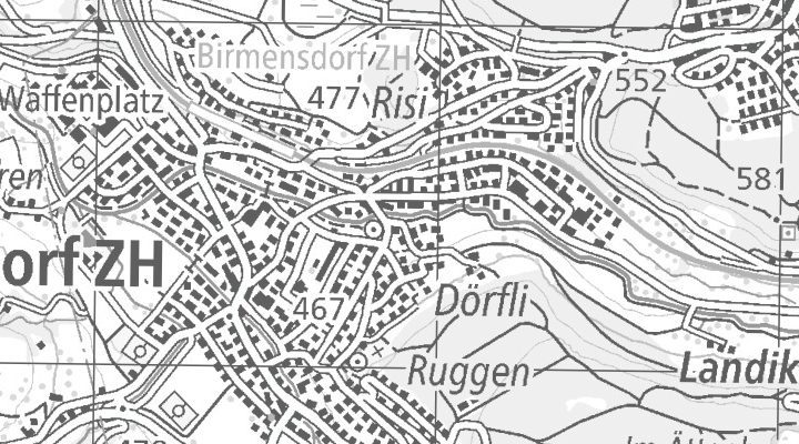 Kartenausschnitt: Zürcherstrasse 111, 8903 Birmensdorf