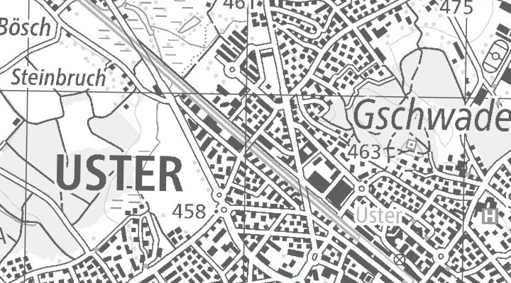 Kartenausschnitt: Gschwaderstrasse 12, 8610 Uster