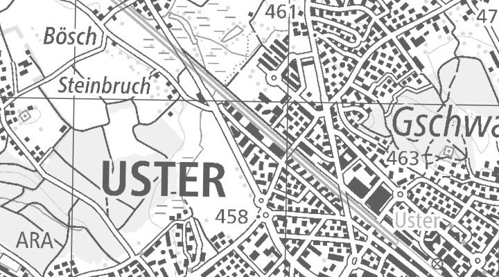 Kartenausschnitt: Ackerstrasse 45, 8610 Uster