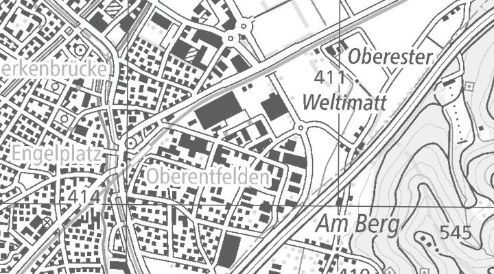 Kartenausschnitt: Feldstrasse 1, 5036 Oberentfelden