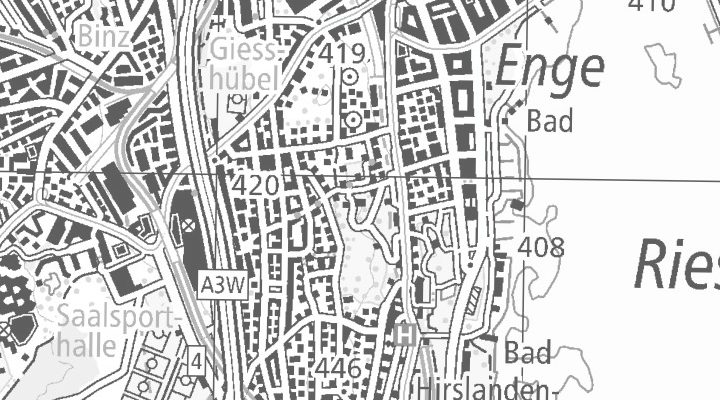 Kartenausschnitt: Gablerstrasse 15, 8002 Zürich