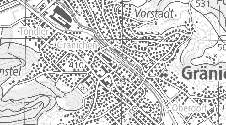 Kartenausschnitt: Bahnhofstrasse 15, 5722 Gränichen