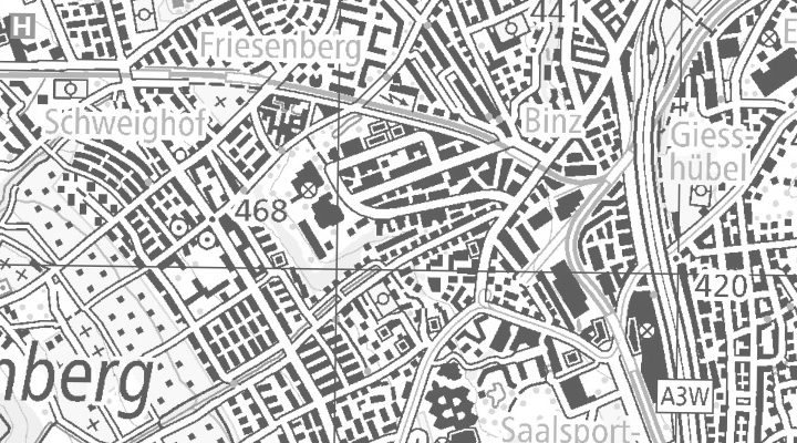 Kartenausschnitt: Grubenstrasse 37, 8045 Zürich