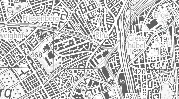 Kartenausschnitt: Grubenstrasse 6, 8045 Zürich