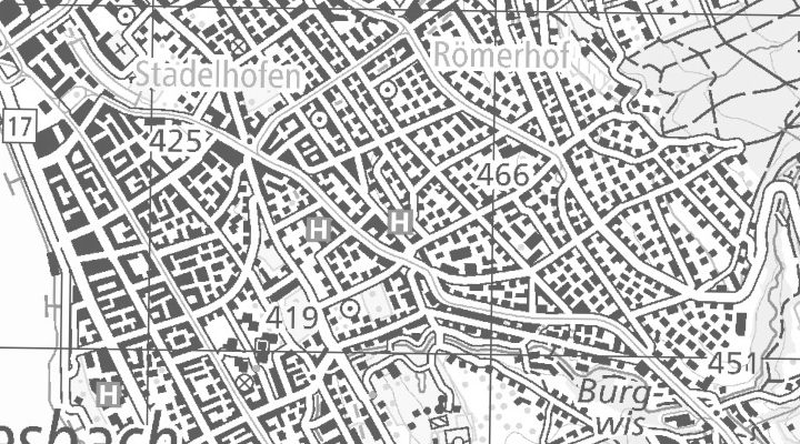 Kartenausschnitt: Minervastrasse 145, 8032 Zürich