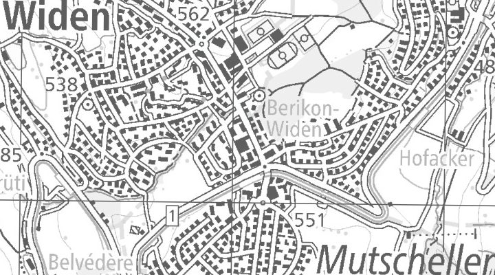 Kartenausschnitt: Bellikerstrasse 15, 8965 Berikon