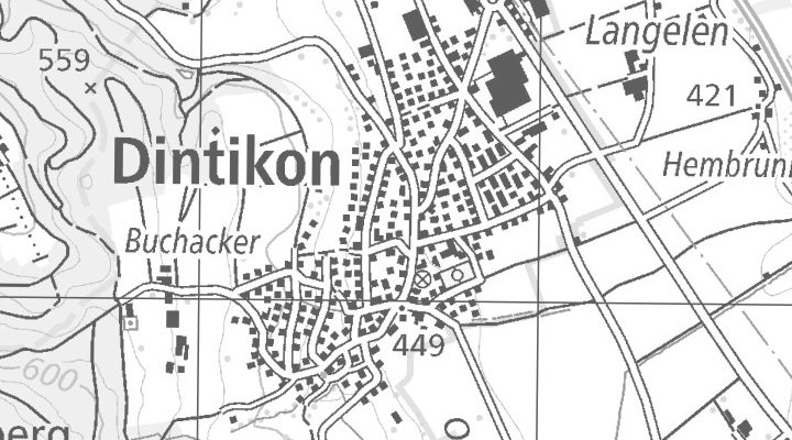 Kartenausschnitt: Gartenweg 7, 5606 Dintikon