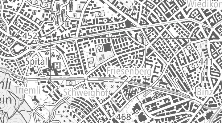 Kartenausschnitt: 8055 Zürich