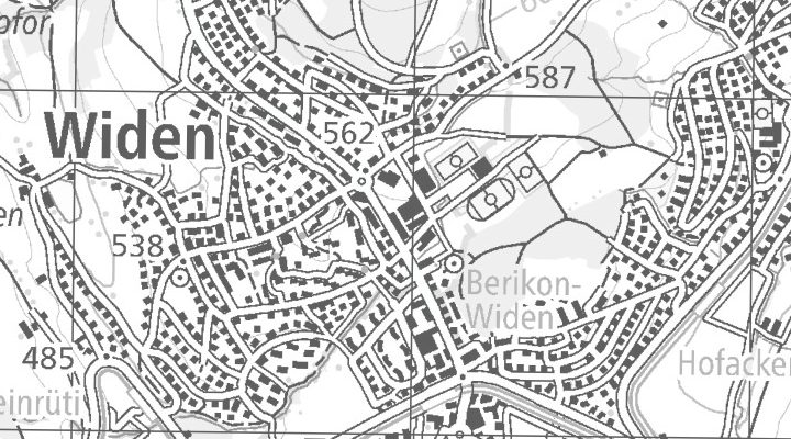 Kartenausschnitt: Bellikonerstrasse 218, 8967 Widen